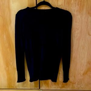 Aqua Long Sleeve Cashmere Crewneck